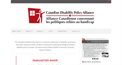 Desktop Screenshot of disabilitypolicyalliance.ca